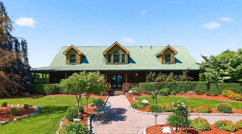 Green metal roof (sample photo)