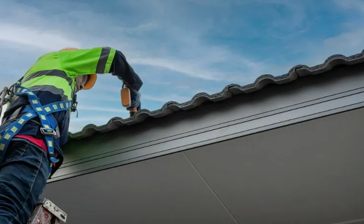 Metal roof repair inspection (sample photo)